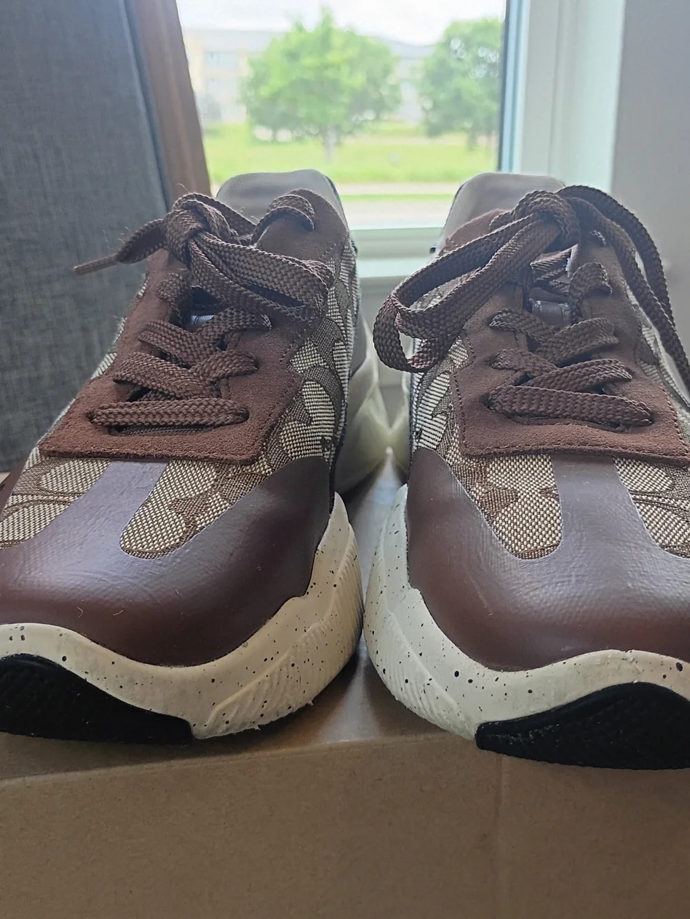 Coach Trainers Men's City Soul Runner In Signature Chambray Size 7.5 D
